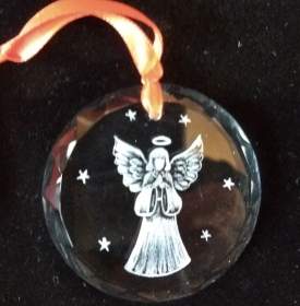 Round Christmas Tree Pendant - Angel