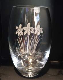 Dartington Crystal Daffodil Vase - SOLD