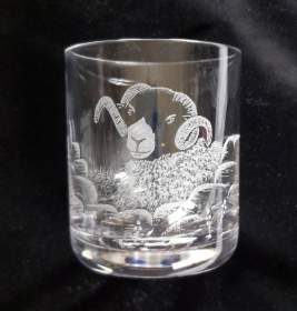 Whisky Glass with Tups Head 