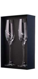 2 His & Hers Diamante Champagne flutes