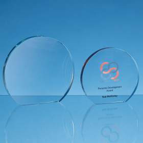 Freestanding Clear Glass Circle Award