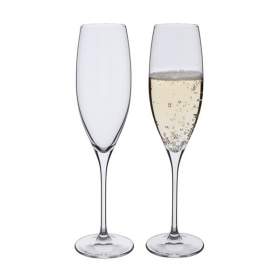 Dartington Crystal Wine Master flute champagne glasses pair of