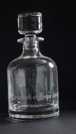 Loto Decanter engraved with 'The Triumph of Hope over Experience' - SALE