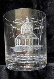 Whisky Glass with  Market Cross Barnard Castle