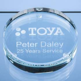 Round Glass Paperweight   