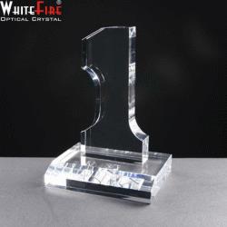 crystal no 1 award 6 inch